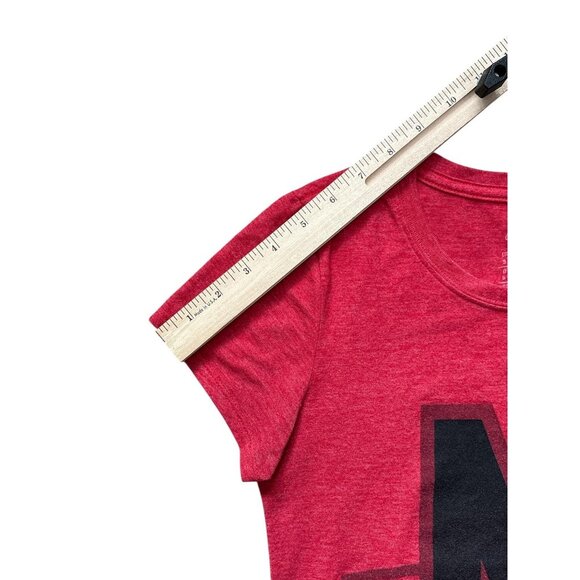 Nebraska Cornhuskers Shirt Womens Small Red NCAA Football Adidas Graphic - Picture 5 of 6